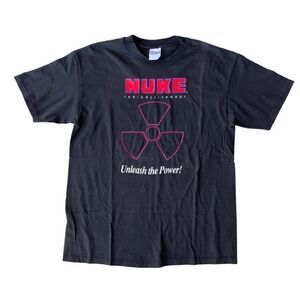 Vintage Nuke Radio Activewear Unleash the Power T-Shirt Black / Red Unisex L